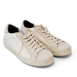 P448 Shoes Mens Size 40 Low Top Calf Hair Leather Italian Designer Sneakers